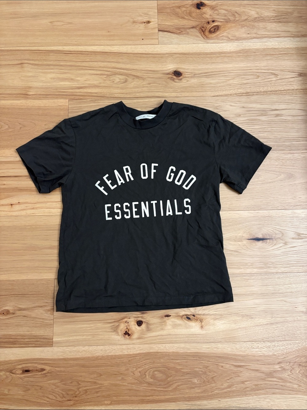 Fear of God Black Crewneck Logo Tee